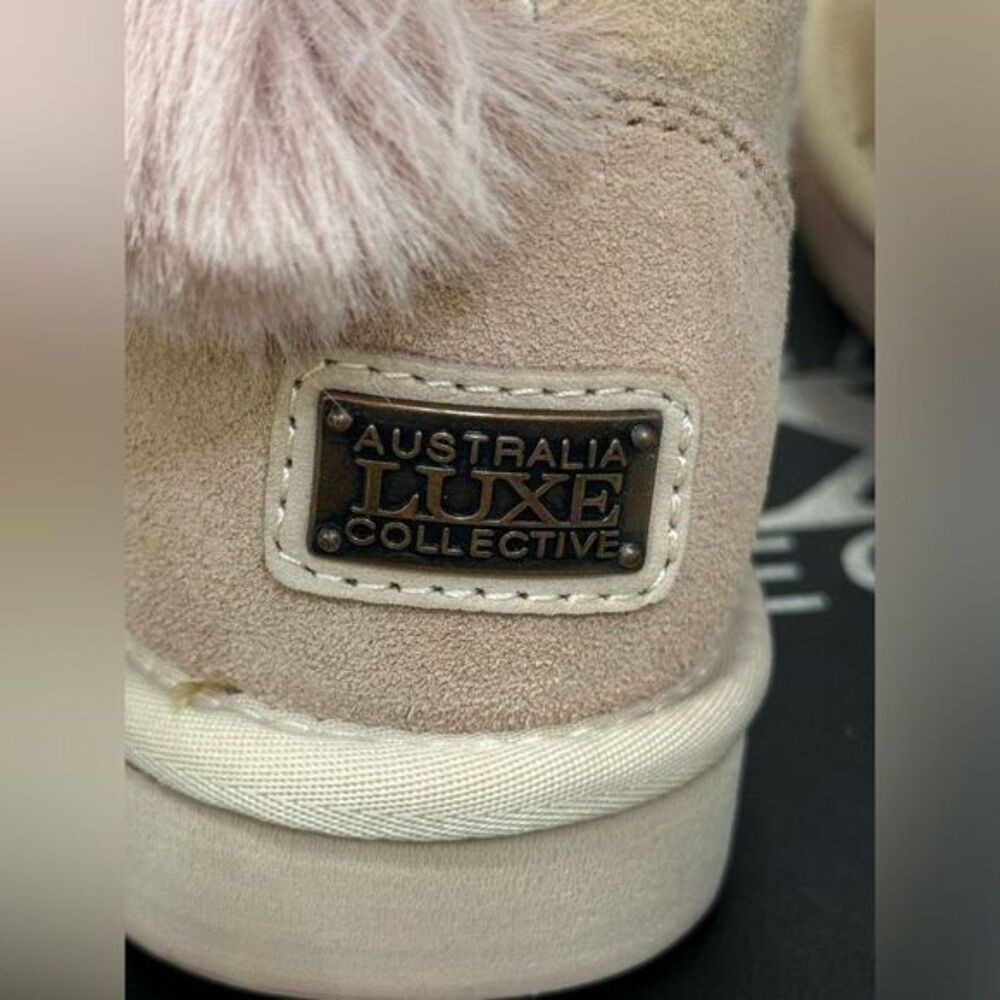 NWB Australia Luxe Collective Nordic Kids Sheepskin Baby Pink Girl’s Boots Sz 12 - Picture 8 of 14
